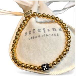 Serefina Urban Vintage bracelet with gold beads NWOT